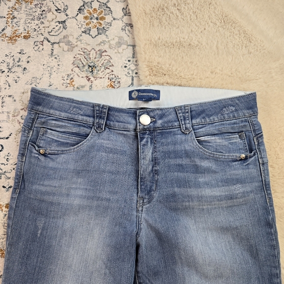 Democracy Denim Distressed Stretch Pants Women Plus Size 16 - Picture 2 of 7